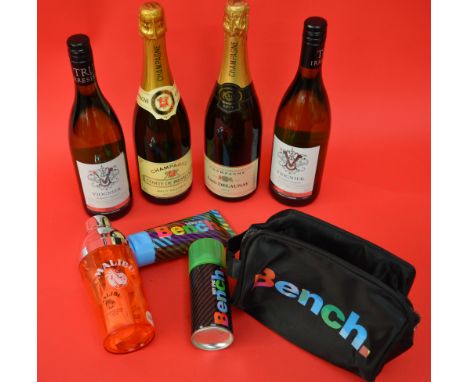 POLICE > 5 assorted bottles of alcohol and some Bench toiletries. [NO RESERVE] [VAT ON HAMMER PRICE]
