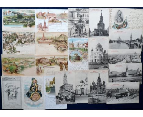 Postcards, Foreign, a selection of approx. 38 cards inc. 25 b/w cards of Moscow, with ways of life illustrated on the reverse