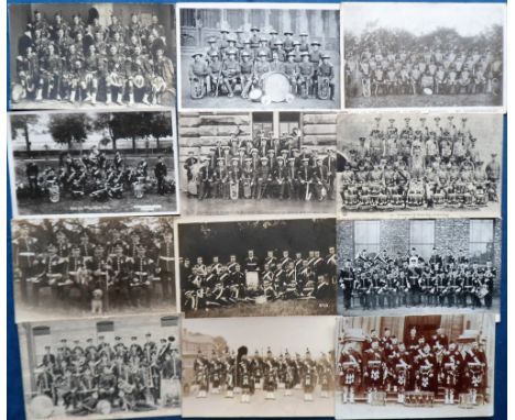Postcards, Military, a selection of approx. 23 cards of military bands, with many RPs inc. Ballarat Caledonian Band, 1st Roya