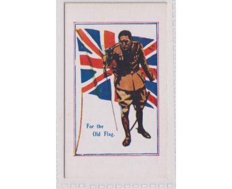 Cigarette card, J.M. Brown, Army Pictures, Cartoons etc, type card, 'For The Old Flag' (gd) (1)