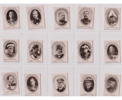 Cigarette cards, Phillips, Real Photo Series (War Leaders) 'K' size,  (20/27) missing nos 6, 7, 9, 13, 19, 23,  &amp; 26 (gd)