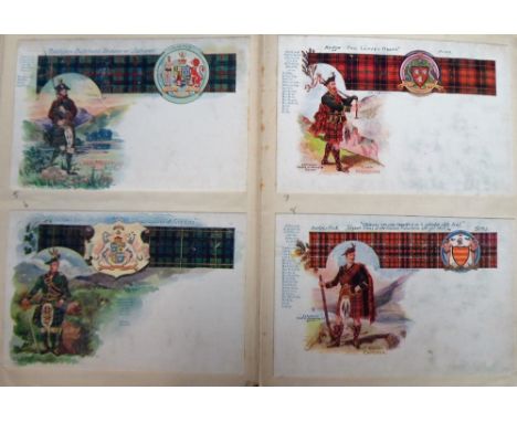 Postcards/Ephemera, a sample book for Scottish Clan Tartan Pictorial postcards published by W &amp; A.K Johnston Ltd Edinburg