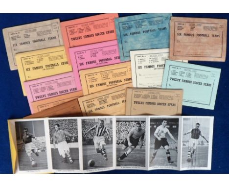 Trade issues, Sporting Mirror, Football Letter Cards, set of 15 drop-down folders containing postcard size player photos or t
