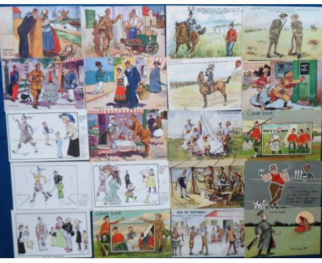 Postcards, Military, a collection of approx. 66 military comic cards covering most aspects of army life, inc. set of 6 Valent