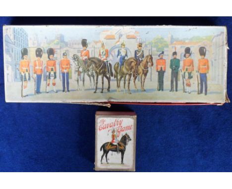 Card Game, De La Rue The Cavalry Game complete boxed set with original instructions and  2 advertising cards 1900-1910 (gd wi