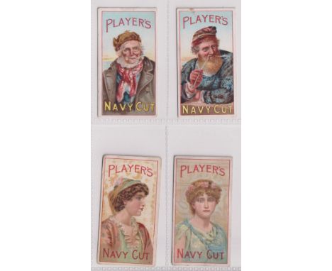 Cigarette cards, Player's, Advertising cards, four type cards, Old Salt (marked to back), Old Salt with Pipe (small mark to t