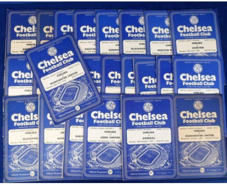 Football programmes, Chelsea FC, 1957/8 to 1959/60, 24 home programmes, 57/8 (12) inc. v Arsenal, Leeds, Darlington FAC, Man 