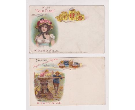 Tobacco advertising, Wills, 2 advertising postcards one for Wills Gold Flake the other Capstan Navy Cut Tobacco &amp; Cigaret
