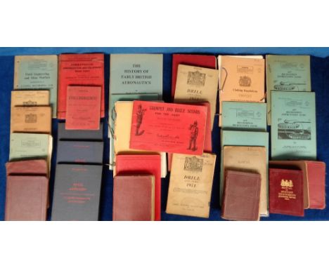 Military Instruction Manuals, 30+ books and booklets most dating from 1900- 1950 to include Royal Tournament Field Gun Displa