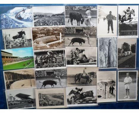 Postcards, Sport, a collection of approx. 160 sport related cards inc. winter tennis, Wimbledon, cricket (players, comic, gro