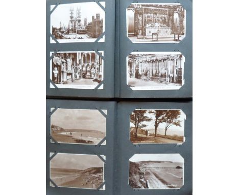 Postcards, an original collection of over 1000 cards in 5 vintage albums, all UK and foreign topographical, inc. London, Midl