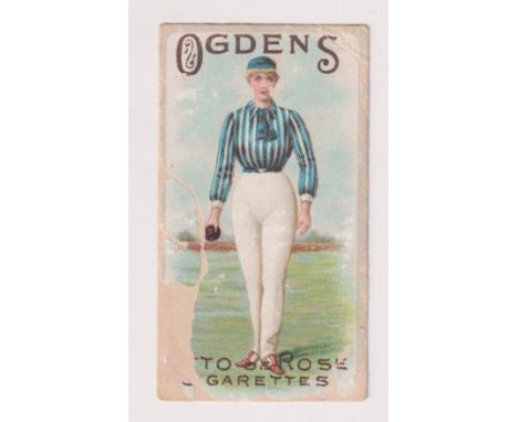 Cigarette card, Ogden's, Cricket &amp; Football Women (Otto De Rose), type card, Ogden's ref book item 69, picture no 4 (slig