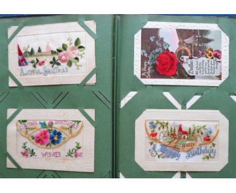 Postcards, a mixed, mainly UK topographical and subject selection of approx. 200 cards in vintage album, inc. Bamforth song c