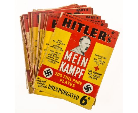 Hitler (Adolf) Mein Kampf, first illustrated edition in original 18 parts, photographic illustrations, light browning and sca