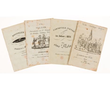 Music.- A collection of 24 German music scores, many with lithographed illustration to title, also ink stamp of C. F. Hoyer N