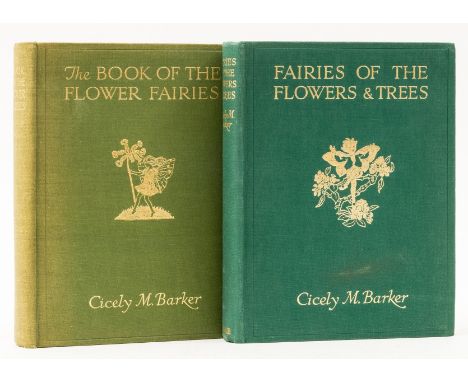 Barker (Cicely Mary) Fairies of the Flowers &amp; Trees, spine slightly darkened, small patch of light soiling to upper cover