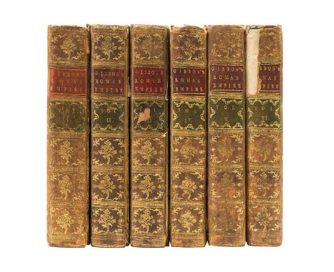 Gibbon (Edward) The History of the Decline and Fall of the Roman Empire, 6 vol., vol. 1 third edition, vols. 2-6 first editio