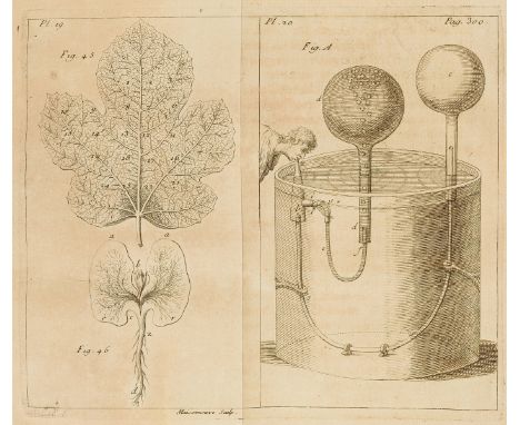 NO RESERVE Botany.- Buffon.- Hales (Stephen) La Statique des végétaux et l'analyse de l'air. Expériences nouvelles lues à la 