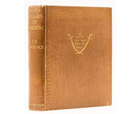 NO RESERVE Middle East.- Lawrence (T.E.) Seven Pillars of Wisdom, first trade edition, frontispiece, plates and illustrations