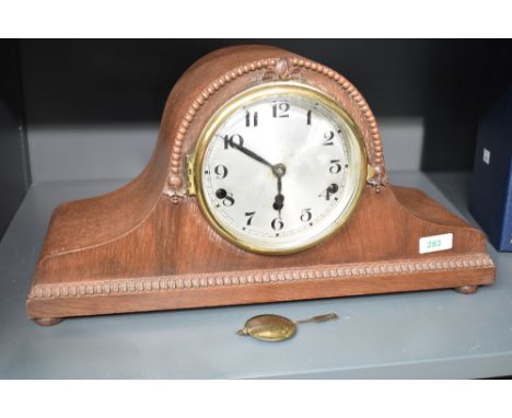 An early 20th century 'Nelson' Mantree mantel clock having Westminister chimes, L47cm
  Condition report: No key