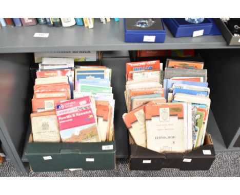 Four boxes containing Ordnance Surveys and road maps of various country's, to include Spain, Portugal and Scotland.