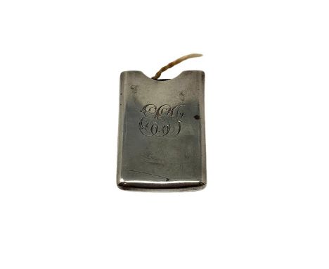 A silver patch case, Sampson Mordan &amp; Co, London 1899, 28 mm x 42 mm. CONDITION REPORT: Lightly engraved to front poosibl