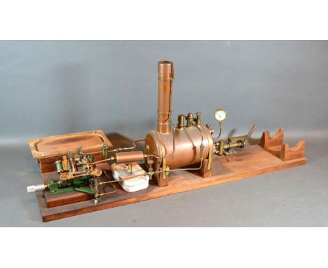 A Static Steam Engine on board 65 cms long 
