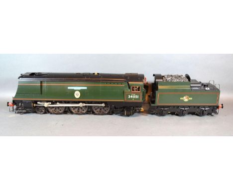 A Gauge 1 Live Steam Locomotive British Railways Battle of Britain Class Light Pacific Winston Churchill 30th Anniversary Mod