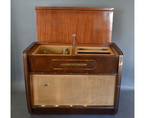 A Regentone Walnut Cased Radiogram, 103cm wide, 47cm deep, 80cm high together with  Kodatoy projector and other related items