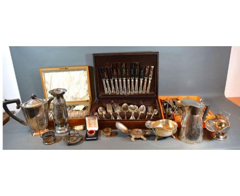 A Collection of Silver Plated Flatware and other silver plated items 