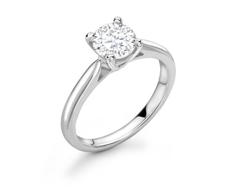 18ct White Gold Claw Set Diamond Ring 0.50 Carats - Valued By IDI £5,380.00 - A stunning natural round brilliant cut diamond 