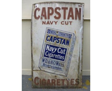 A large 'Capstan' Navy Cut Cigarettes pictorial packet enamel sign, 36 x 60". 