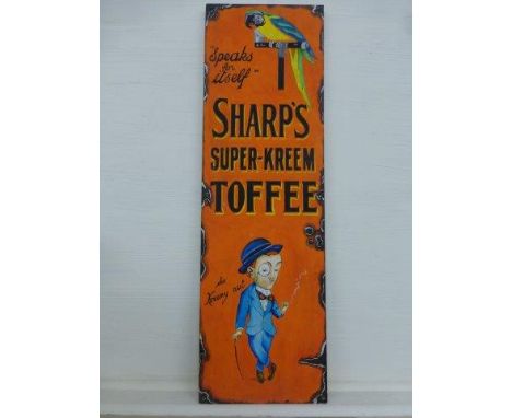 A Sharp's Super-Kreem Toffee oil on board depicting the enamel sign, 12 x 39".