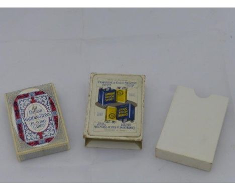 A Carburine Motor Spirit & Glico - Newton Motor Oils sealed pack of playing cards. 