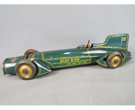 Gunthermann - An unboxed Gunthermann tinplate clockwork "Captain Campbell's Bluebird land speed record car". The model circa 