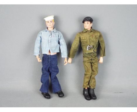 Palitoy, Hasbro - Two vintage unboxed 'Action Man' figures. Lot contains, a hard head, hard hands blond haired figure dressed