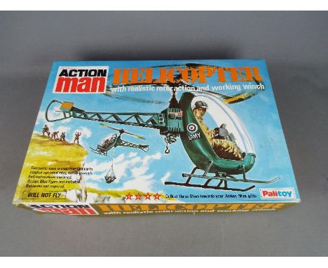 Palitoy - A boxed vintage Action Man Helicopter. Item appears to be in Excellent condition with instruction leaflet and decal