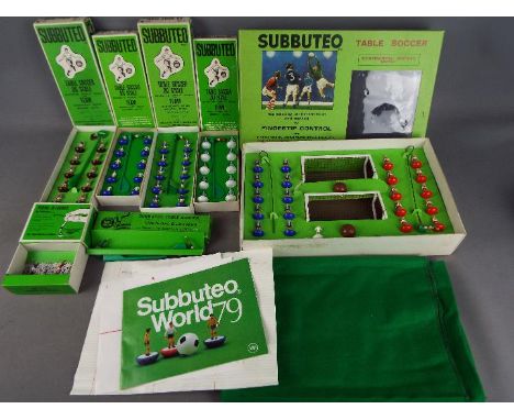 Subbuteo - A boxed Subbuteo 'Continental Display Edition Table Soccer Set, with four boxed Subbuteo teams plus 2 boxed access