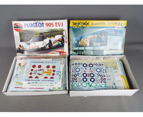Xtradecal, Tauro Decals; Revell; Super Scale International, Sky Models, thers - Two model boxes containing a large quantity o
