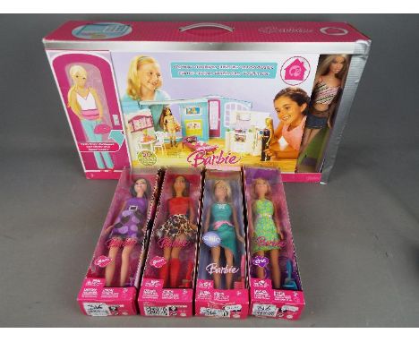 Barbie, Mattel - Four boxed Barbie dolls, together with a boxed Barbie 'My House' set. Lot includes #Barbie M3497 'glam' and 