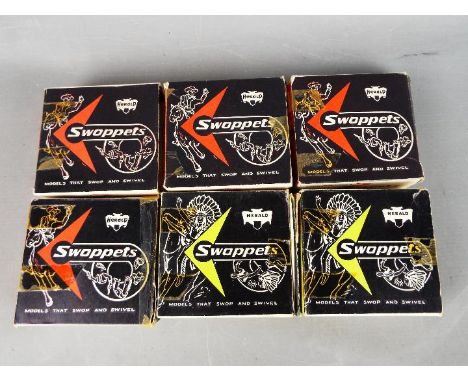 Britains Herald Swoppets,- Six boxed Mounted Britains Herald Swoppet figures. Lot includes Swoppets H630 Cowboy Sheriff; H635