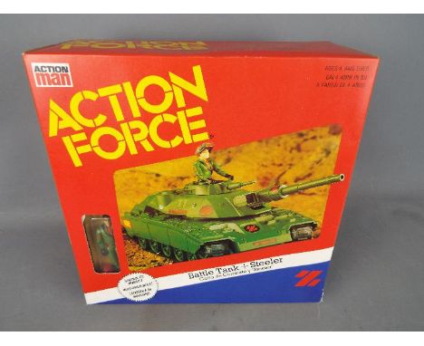 Palitoy, Action Force, Action Man - A boxed Palitoy Action Man Z Force Battle Tank &amp; Steeler. Set appears to be in Mint c