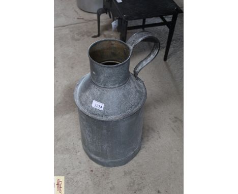 A vintage galvanised pitcher