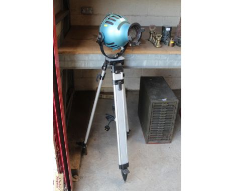 A Furze spot lamp on tripod base