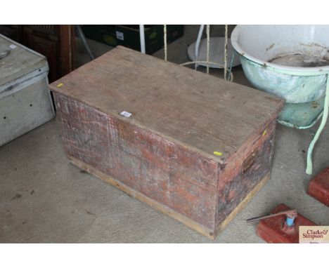 An antique pine trunk