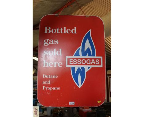 An "Esso Gas Bottle Gas" double sided metal sign, approx. 27½" x 19½"