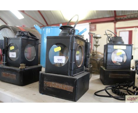 An LNER signal box interior lamp for Gorleston North