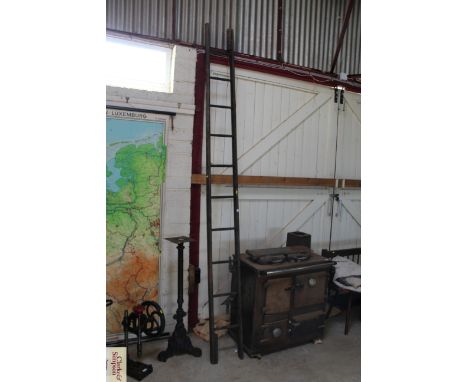 A vintage folding ladder