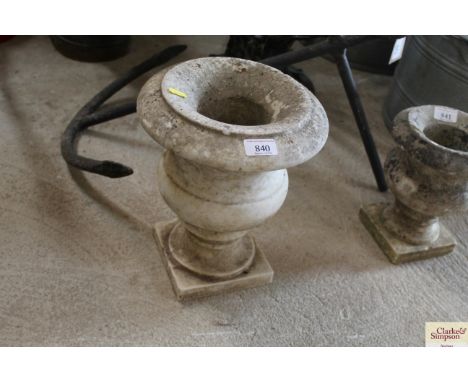 A Victorian alabaster baluster planter