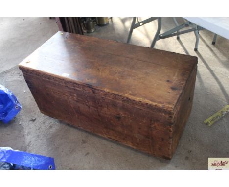 An antique pine trunk